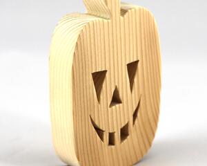 Wood Halloween Jack-o-Lantern Cutout Handmade Unfinished, Unpainted Ready to Paint Freestanding for Kids Crafts Toys Or Decoration
