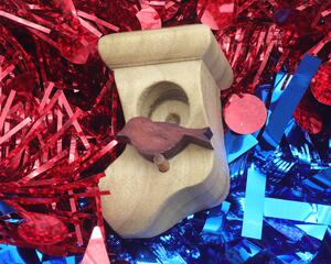 Birdhouse Christmas Tree Ornament, Handmade And Collectable Your Tree, Wreath, or Other Christmas Holiday Decoration