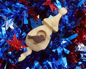 Handmade Wood Miniature Birdhouse Ornament