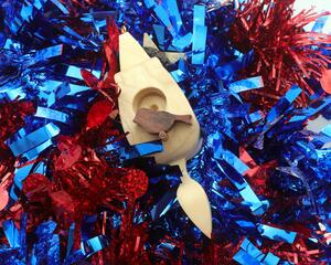 Handmade Wood Birdhouse Ornament Christmas Tree Decoration