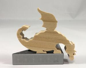 Handmade Wood Toy Peeking Dragon Cutout Freestanding, Unfinished Unpainted And Ready to Paint From My Itty Bitty Animal Collection