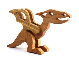 Wood Toy Dinosaur Pterodactyl Figurine Handmade and Finished With A Custome Blend Mineral Oil and Beeswax From My Buddies Dinos Collection
