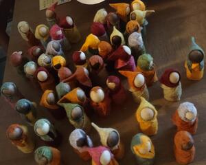 Forest Babies Wooden Dolls with Wool Felt cloaks Montessori Waldorf Steiner Root Children