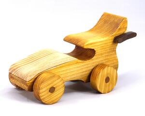 Wood Toy Car Coupe Roadster Handmade And Finished With Clear And Amber Shellac From My Speedy Wheels Collection