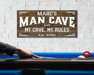 Personalized Man Cave Sign, My Cave, My Rules