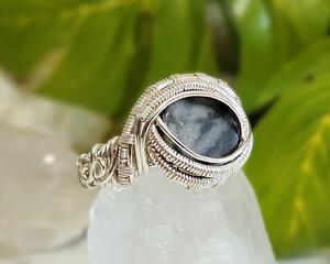 Picasso Jasper Sterling Silver Men's Ring