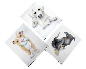 Puppy watercolor print,  8x10 inch with a neutral off-white background.  unframed Choose one:   yellow Lab, German Shepherd, or Pit Bull. 
