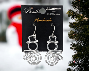 Snowman earrings by Bendi's