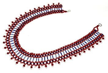 Red White and Blue Patriotic Necklace