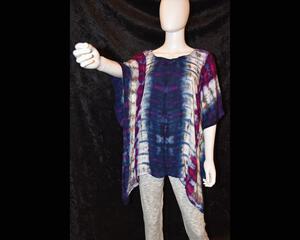 Poncho - One Size - Vertical Stripes