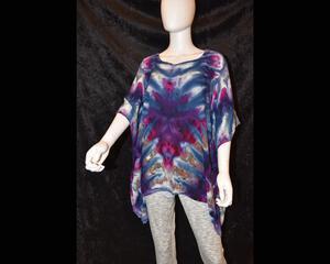 Poncho - One Size - Diamond Stripes