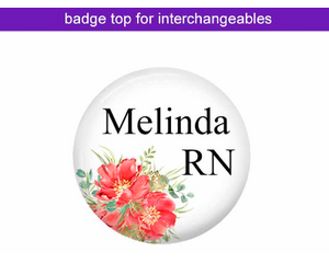 RN Badge Reel Top. Swappable