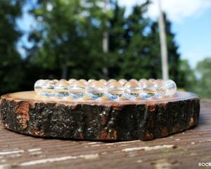 No Metal Quartz Crystal Negative Energy Protection Elastic Beaded Bracelet by Rock My Zen