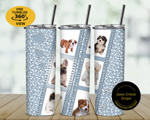 custom tumblers with lids personalized tumblers with straw custom tumblers with photos 20-oz skinny tumbler pet owner cup dog lover tumbler