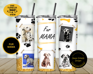 Custom Dog Photo Tumblers: Sip with Love and Memories crafted by Tammi Oribello Designs
