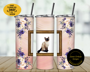 our exclusive Skinny Tumbler, featuring your beloved cat companion. Cherish every moment with a personalized touch.by TammiOribelloDesigns