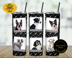 dog photo tumbler, custom dog tumbler, personalized tumbler, dog lover gift, insulated tumbler, custom pet tumbler, dog mom dad tumbler