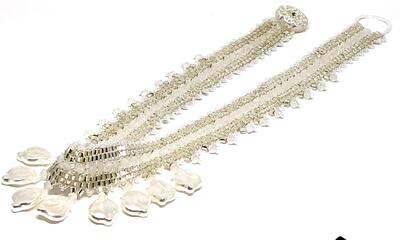 Handmade Breathless Peyote with Pearl Leaves Beadweaving Bridal Collar