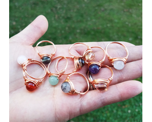 Custom Wire Wrapped Gemstone Ring by Rock My Zen