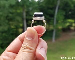 Black Tourmaline Wire Wrapped Ring by Rock My Zen