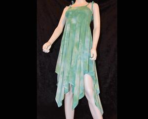 Women's Festival Skirt/Dress - Seafoam Green spirals - Small