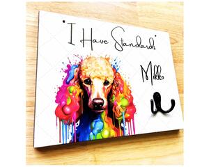 Standard Poodle Themed Leash Holder for wall