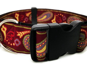 satin lined wide buckle dog collar or wide martingale dog collar for large dog