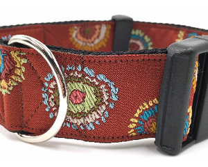 satin lined wide buckle dog collar or wide martingale dog collar for large dog