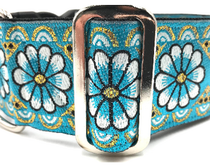 satin lined wide buckle dog collar or wide martingale dog collar for large dog