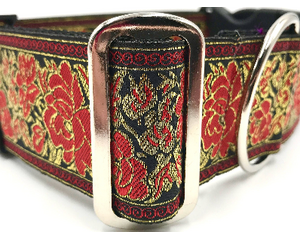 satin lined wide buckle dog collar or wide martingale dog collar for large dog