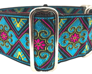 satin lined wide buckle dog collar or wide martingale dog collar for large dog