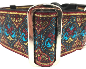 satin lined wide buckle dog collar or wide martingale dog collar for large dog