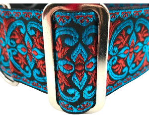 satin lined wide buckle dog collar or wide martingale dog collar for large dog