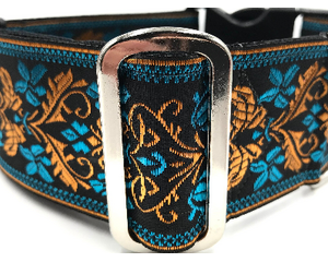 satin lined wide buckle dog collar or wide martingale dog collar for large dog