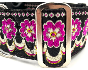 satin lined wide buckle dog collar or wide martingale dog collar for large dog