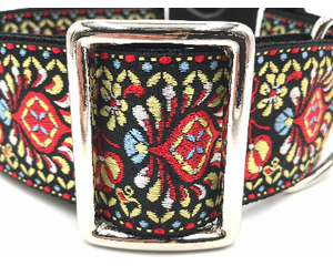 satin lined wide buckle dog collar or wide martingale dog collar for large dog