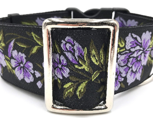 satin lined wide buckle dog collar or wide martingale dog collar for large dog