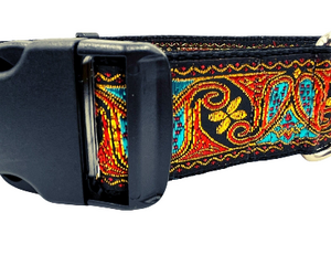 satin lined wide buckle dog collar or wide martingale dog collar for large dog