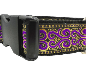 satin lined wide buckle dog collar or wide martingale dog collar for large dog