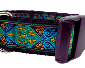 satin lined wide buckle dog collar or wide martingale dog collar for large dog