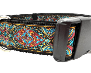 satin lined wide buckle dog collar or wide martingale dog collar for large dog