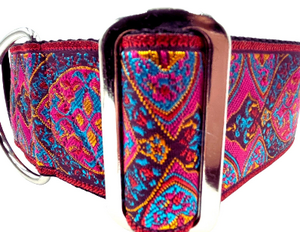 satin lined wide buckle dog collar or wide martingale dog collar for large dog