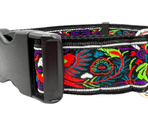 satin lined wide buckle dog collar or wide martingale dog collar for large dog