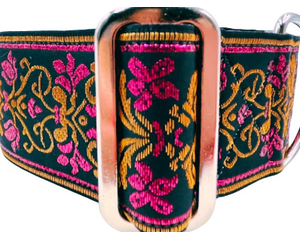 satin lined wide buckle dog collar or wide martingale dog collar for large dog