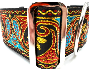 satin lined wide buckle dog collar or wide martingale dog collar for large dog