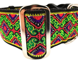 satin lined wide buckle dog collar or wide martingale dog collar for large dog