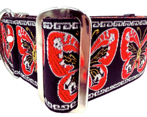 satin lined wide buckle dog collar or wide martingale dog collar for large dog