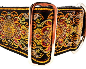 satin lined wide buckle dog collar or wide martingale dog collar for large dog