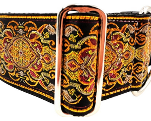 satin lined wide buckle dog collar or wide martingale dog collar for large dog