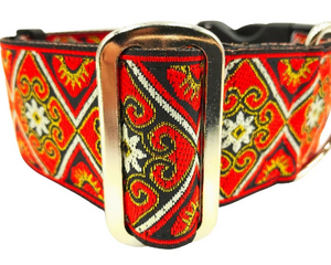 satin lined wide buckle dog collar or wide martingale dog collar for large dog